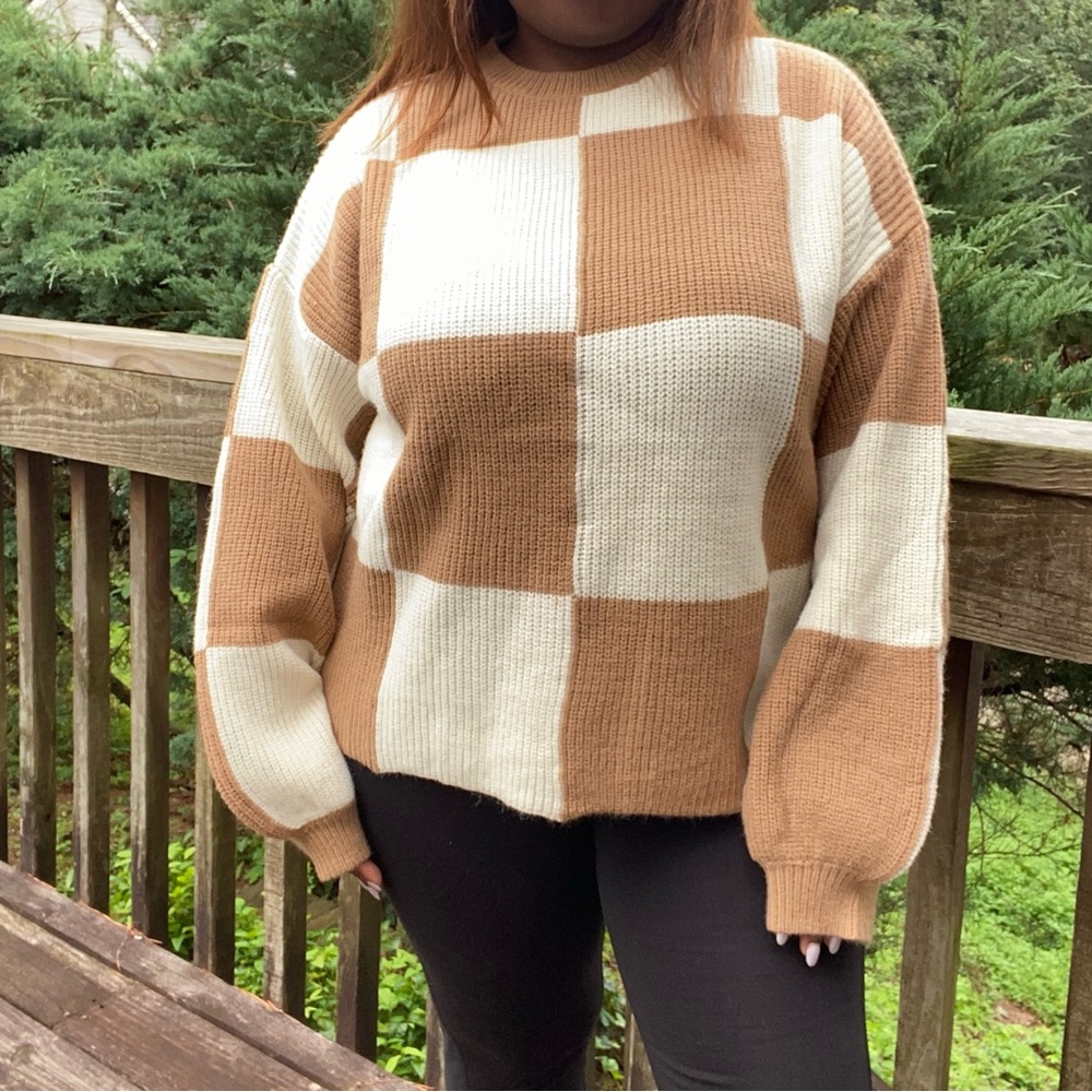 Oversized check board Sweater - Picture 8 of 9